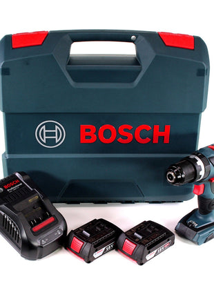 Bosch GSB 18V-60 C Akku Schlagbohrschrauber 18V 60Nm Brushless + 2x Akku 2,0Ah + Ladegerät + L-Case - Toolbrothers