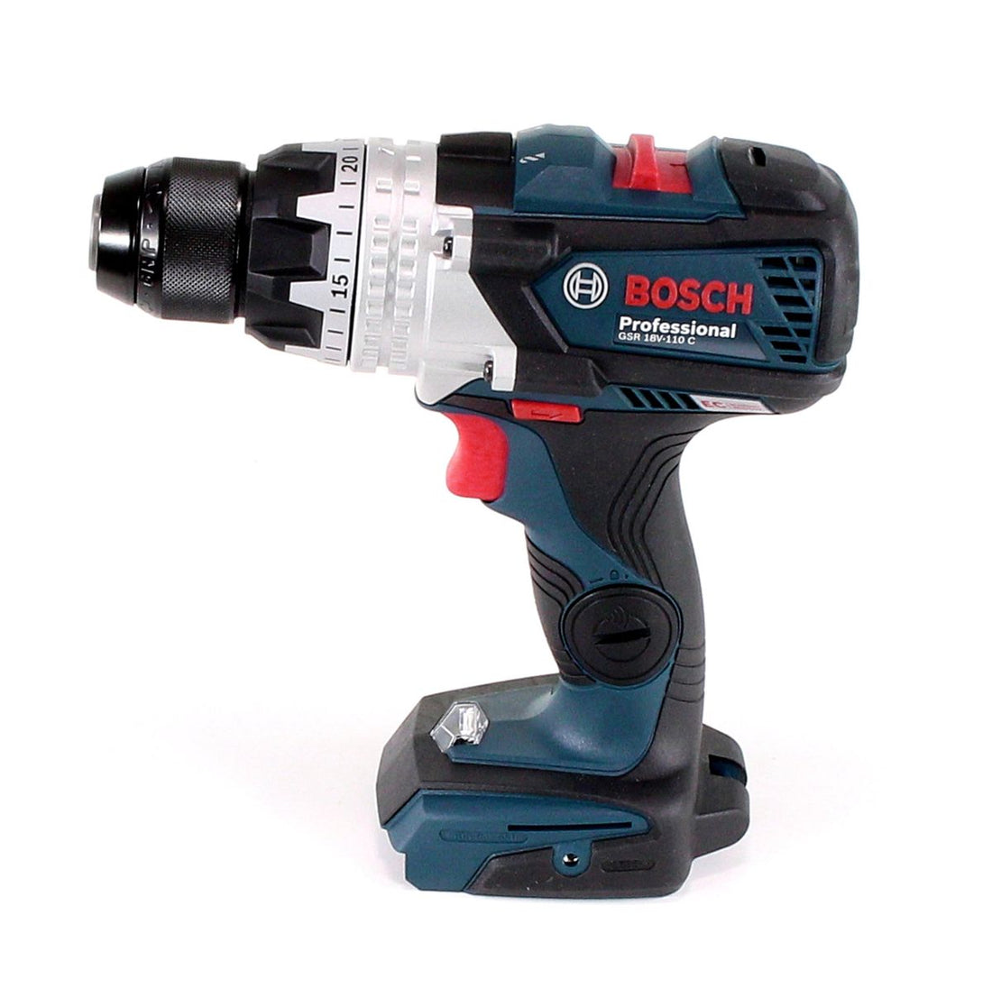 Bosch GSR 18V-110 C Trapano avvitatore a batteria professionale 18 V 110 Nm Brushless Solo ( 06019G0108 ) - senza batteria, senza caricabatterie