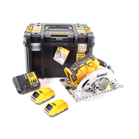 DeWalt DCS 572 L2 Akku Handkreissäge 18V 184 x 16 mm + 2x Akku 3,0Ah + Ladegerät + T-STAK - Toolbrothers