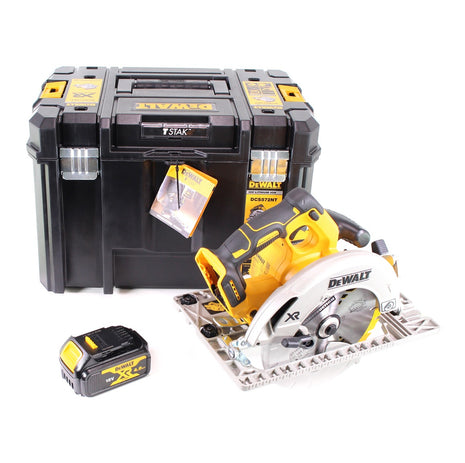 DeWalt DCS 572 NT Akku Handkreissäge 18V 184 x 16 mm + 1x Akku 4,0Ah + T-STAK - ohne Ladegerät - Toolbrothers