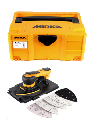 Mirka DEOS Delta-Kit Abranet DEOS 663CV Deltaschleifer 250W 100x152x152mm 3,0mm Hub + 150 Stk. Delta Schleifblätter Grip + systainer ( KIT1908WOMDE ) - Toolbrothers