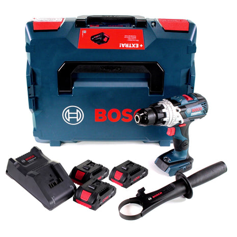 Bosch GSB 18V-110 C Trapano avvitatore con percussione a batteria Professional 18V / 110Nm + 3x Batterie ProCore 4,0 Ah + Caricabatterie + Valigetta L-Boxx ( 0615990L4N )