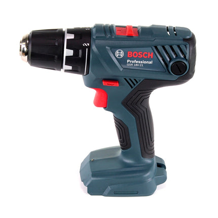 Bosch GSR 18 V-21 Professional Trapano avvitatore a batteria in valigetta da trasporto - senza batteria, senza caricabatterie
