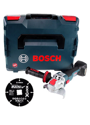 Bosch GWX 18V-10 C Akku Winkelschleifer 18V 125mm Brushless X-LOCK ( 06017B0200 ) + Trennscheibe + L-BOXX - ohne Akku, ohne Ladegerät