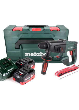 Metabo KHA 18 LTX Perforateur sans fil 2,2J 18 V SDS Plus + 2x Batteries 5,5 Ah + Chargeur + Coffret metaBOX