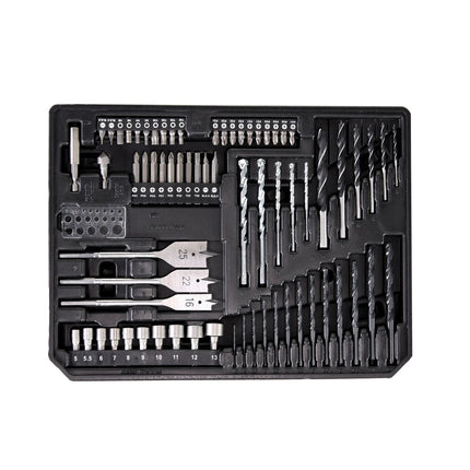 Makita DDF 484 SFX4 Akku Schlagschrauber 18V 54Nm Brushless + 1x Akku 3,0Ah + Ladegerät + 70tlg. Bit Bohrer Set + Koffer