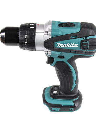 Taladro percutor inalámbrico Makita DHP 458 STX4 18 V 91Nm + 1x batería 5,0Ah + cargador + 70 piezas. Juego de brocas + estuche