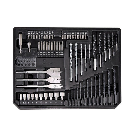 Makita DHP 481 SMX4 Akku Schlagbohrschrauber 18V 115Nm + 1x Akku 4,0Ah + Ladegerät + 70tlg. Bit Bohrer Set + Koffer