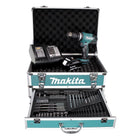 Makita DHP 453 SMX4 Akku Schlagbohrschrauber 18V 42Nm + 1x Akku 4,0Ah + Ladegerät + 70tlg. Bit Bohrer Set + Koffer