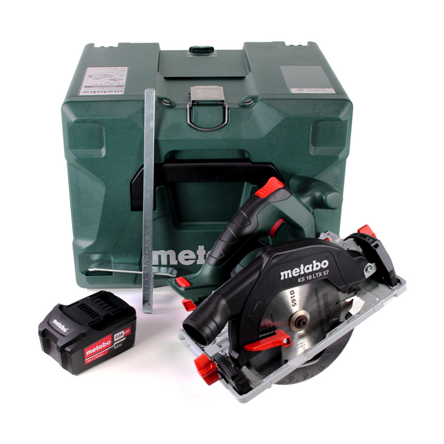 Metabo KS 18 LTX 57 Sega circolare a batteria 18V 165x20mm + 1x batteria 5,2Ah + MetaLoc - senza caricabatteria