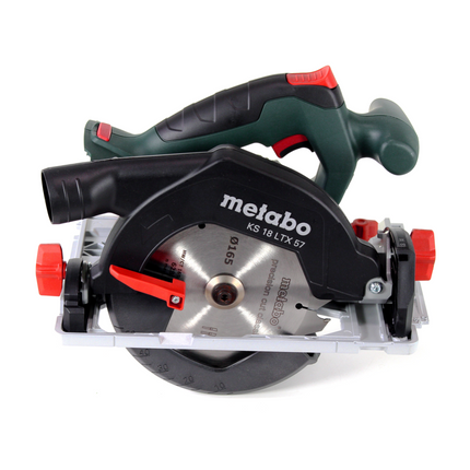 Metabo KS 18 LTX 57 Sega circolare a batteria 18V 165x20mm + 1x batteria 5,2Ah + MetaLoc - senza caricabatteria