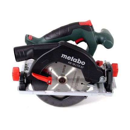 Metabo KS 18 LTX 57 Sega circolare a batteria 18V / 165 x 20 mm + 2x Batterie 5,2Ah + Caricabatterie ASC 55 + Valigetta MetaLoc ( 601857700 )