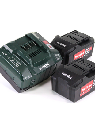 Metabo KS 18 LTX 57 Scie circulaire portative 18V 165x20mm + 2x Batteries 5,2Ah + Chargeur + Coffret de transport MetaLoc ( 601857700 )