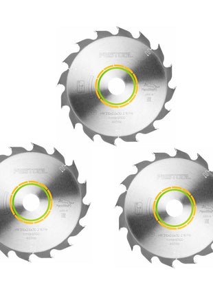 Festool 3x Panther Kreissägeblatt PW16 Holz 210 x 2,6 x 30 mm 210 mm 16 Zähne ( 3x 493196 ) TS