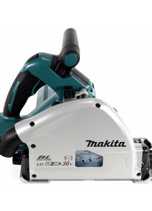 Sierra de inmersión a batería Makita DSP 600 ZJ 36V (2x 18V) sin escobillas + guía paralela (165447-6) + Makpac - sin batería, sin cargador