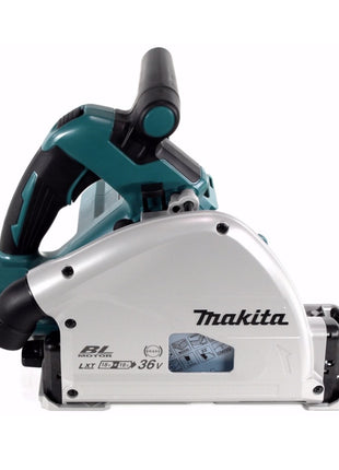 Makita DSP 600 ZJ Akku Tauchsäge 36V (2x 18V) Brushless + 2x Führungsschiene + Schraubzwingen + Führungsschienenverbinder + Parallelanschlag ( 165447-6 ) + Makpac - ohne Akku, ohne Ladegerät