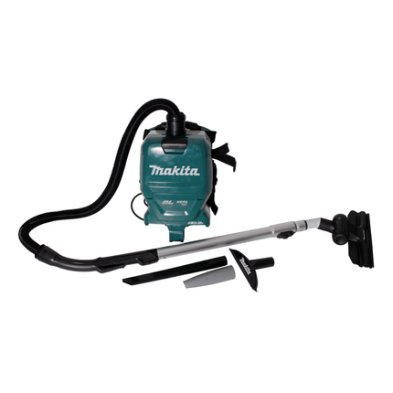 Makita DVC 261 PTX15 Aspirapolvere a spalla a batteria 36V (2x 18V) 2L + 2x Batterie 5,0Ah + Caricabatterie