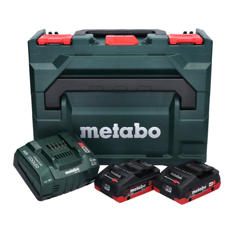 Metabo Basis Set LIHD + 2x Batteries 4,0 Ah + Chargeur + Coffret de transport Metaloc ( 685130000 )