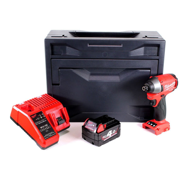 Milwaukee M18 CID-401M Akku Schlagschrauber 18V 180Nm 1/4" Brushless + 1x Akku 4,0Ah + Ladegerät + M-Box