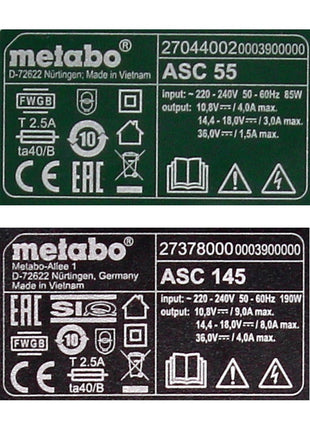 Metabo Basis Set LIHD + 2x Akku 4,0 Ah + 2x Akku 8,0 Ah + 2x Ladegerät + Metaloc