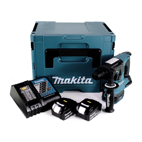 Makita DHR 242 RFJ Akku Bohrhammer 18V 2,0J SDS-plus Brushless + 2x Akku 3,0Ah + Ladegerät + Makpac