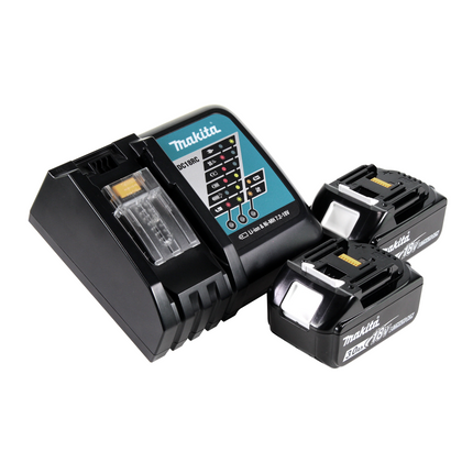 Trapano a percussione a batteria Makita DHR 242 RFJ 18V 2.0J SDS-plus Brushless + 2x batteria ricaricabile 3.0Ah + caricabatterie + Makpac