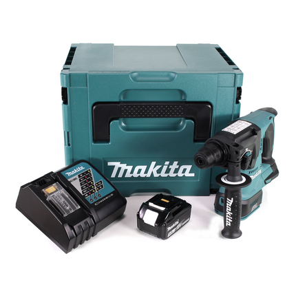 Trapano a percussione a batteria Makita DHR 242 RT1J 18V 2.0J SDS-plus Brushless + 1x batteria ricaricabile 5.0Ah + caricabatterie + Makpac