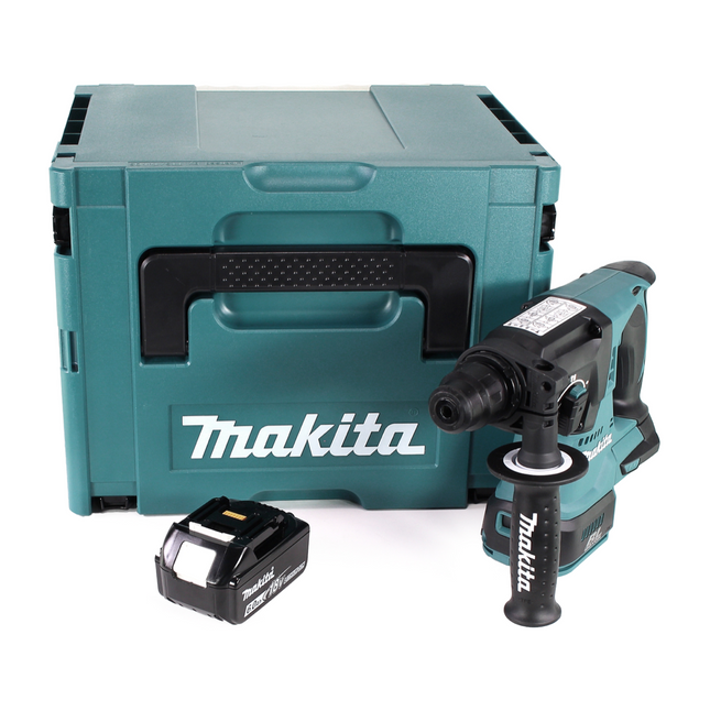 Trapano a percussione a batteria Makita DHR 242 G1J 18V 2.0J SDS-plus Brushless + 1x batteria ricaricabile 6.0Ah + Makpac - senza caricabatterie