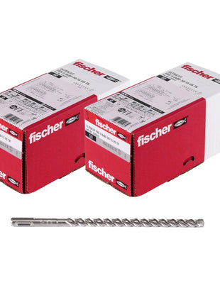 Fischer ULTRACUT FBS II Betonschraube 8x80mm 30/15 100 Stk. Sechskantkopf SW13 U-Scheibe TX40 galvanisch verzinkt ( 536853 ) + Stahl Beton Bohrer SDS-Plus 10x215 ( B-58213 )