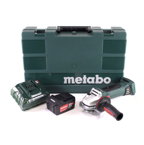 Metabo W 18 LTX 125 Amoladora angular rápida 18V 125mm + 1x batería 5.2Ah + cargador + maletín