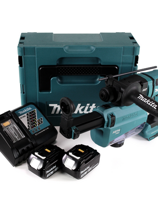 Makita DHR 182 RWFJ Akku Bohrhammer 18V 1,7J SDS-plus Brushless + 2x Akku 3,0Ah + Ladegerät + Staubabsaugung + Makpac