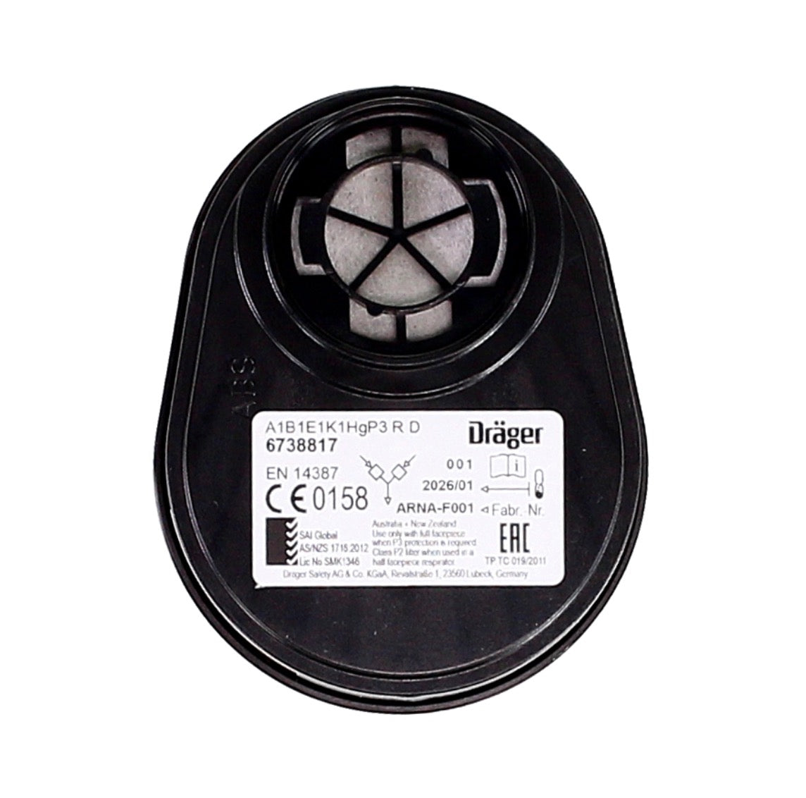 Dräger X-plore 3500 L Atemschutz Maske Halbmaske für Bajonettfilter Größe L + X-plore Kombinationsfilter Bajonett ( 6738817 )  A1B1E1K1 Hg P3 R D