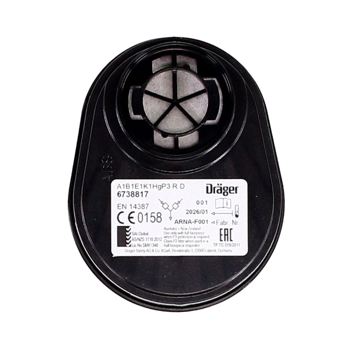 Dräger X-plore 3300 S Atemschutz Maske Halbmaske für Bajonettfilter Größe S + X-plore Kombinationsfilter Bajonett ( 6738817 ) A1B1E1K1 Hg P3 R D
