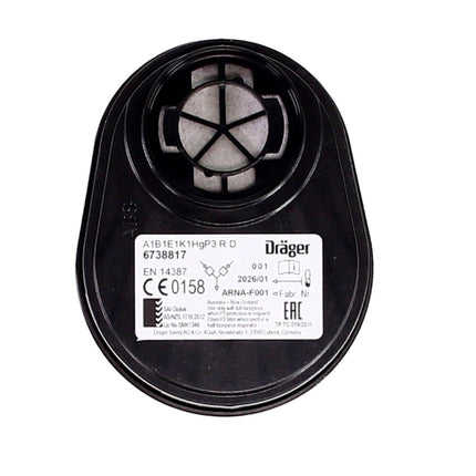 Dräger Set X-plore Filtro combinato a baionetta - 14 pz. ( 7x 6738817 ) per X-plore 3300 / 3500 / 5500  ( A1B1E1K1 Hg P3 R D )