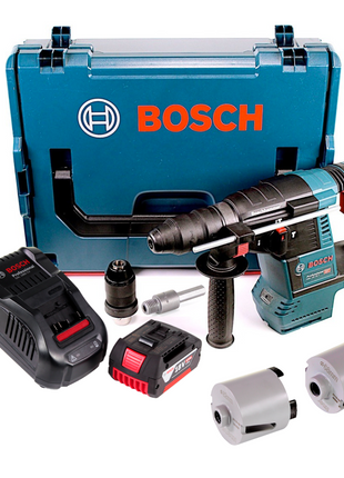 Bosch GBH 18V-26 F Akku Bohrhammer 18V 2,6J brushless SDS plus + 1x Akku 5,0Ah + Ladegerät + Bohrkronen Zubehör M16 + L-Boxx