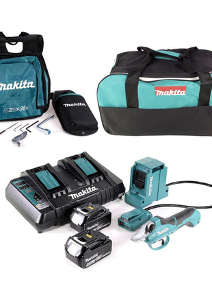 Makita DUP 361 PT2 Sécateur sans fil 36V ( 2x18V ) 33mm 185N + 2x Batteries 5,0 Ah + Chargeur Double + Coffret de transport