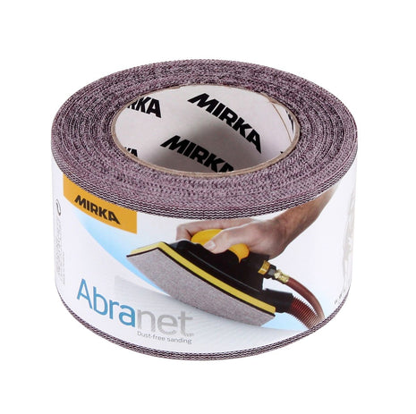 Rollo de papel de lija Mirka ABRANET 75mm x 10m P120 rollo de lija Velcro (545BI001123R)