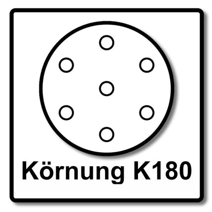 Makita Schleifpapier Klett 125mm K180 250 Stk. ( 5x P-43670 ) für DBO BO DCW DWE GEX PEX SXE BOS