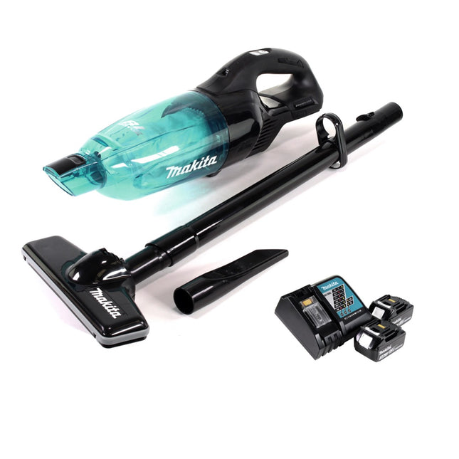 Aspiratore a batteria Makita DCL281 FRFB 18V + 2x batteria ricaricabile 3.0Ah + caricabatterie