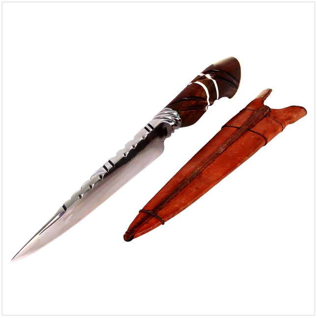 Serra Grande "Faca Bruta" Coltello da cucina tradizionale brasiliano forgiato a mano INOX 6 mm, lama da 20,3 cm + Fodero in vera pelle