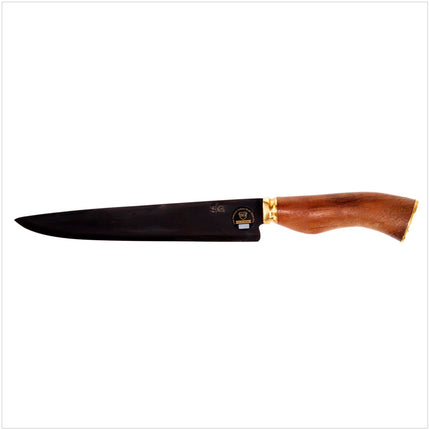 Serra Grande "Faca Carbono" Coltello da cucina tradizionale brasiliano forgiato a mano CARBON, lama da 20,3 cm + Fodero in vera pelle