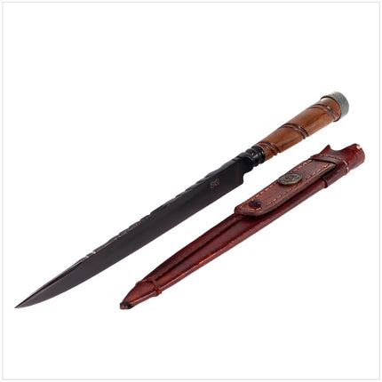 Serra Grande "Faca Pra Lida" Coltello da cucina tradizionale brasiliano forgiato a mano CARBON, lama da 20,3 cm + Fodero in vera pelle