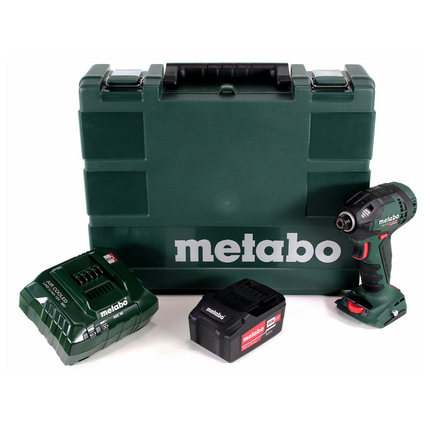 Metabo SSD 18 LTX 200 BL Akku Schlagschrauber 18V 1/4" 200Nm Brushless + 1x Akku 5,2Ah + Ladegerät + Koffer