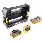 DeWalt DT 70716 TSTAK CADDY Caja para 5x ToughCases y 4x Tac Tac Box + juego de broca y taladro para mampostería FlexTorq de 75 piezas.