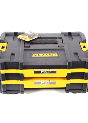 Boîte à outils DeWalt DWST 1-70706 TSTAK IV + boîte DT 70716 TSTAK CADDY pour 5x ToughCases et 4x Tac Tac Box + embout et foret à maçonnerie FlexTorq set 75 pièces.