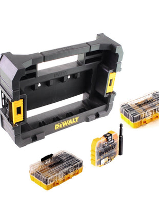 DeWalt DWST1-71229 TSTAK Chariot empilable pour planche à roulettes + DWST 1-70706 TSTAK IV + CADDY Box + Foret et foret à pierre FlexTorq Set 75 pièces