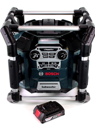 Bosch GML 20 Baustellenradio 14,4-18V + 1x Akku 2,0Ah - ohne Ladegerät