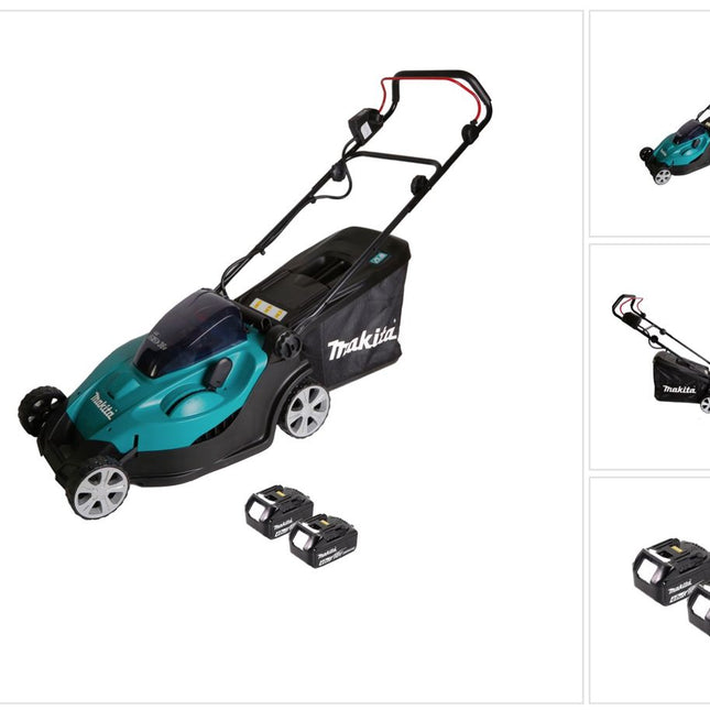 Makita DLM 431 M2 Akku Rasenmäher 36V ( 2x18V ) + 2x Akku 4,0Ah - ohne Ladegerät