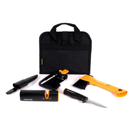 Fiskars Set da campeggio X5 K40 + Affilacoltelli ( 1025441 )