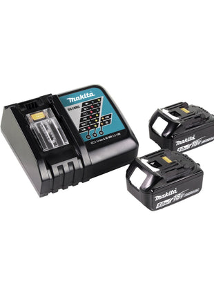 Tondeuse à gazon à batterie Makita DLM 380 RT2 36V (2x18V) 38cm + 2x batterie 5Ah + chargeur